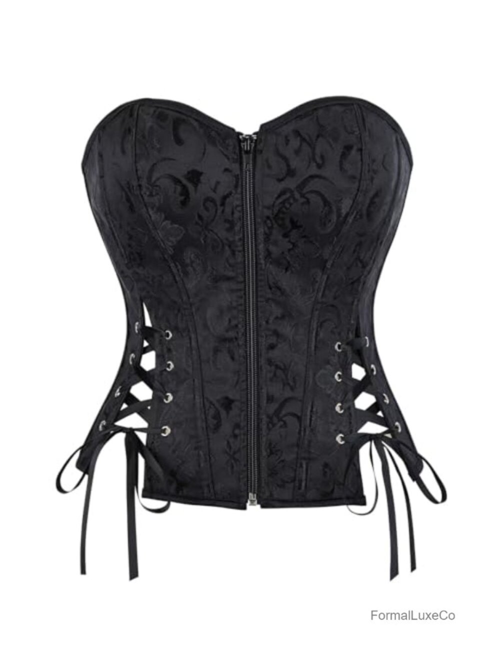 Satin Corset Top Women Plus Size Bustier Lace Up Victorian Style